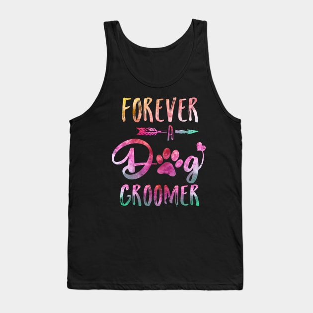 Dog Paw Hairstylist Forever A Dog Groomer For Women Tank Top by Marks Kayla